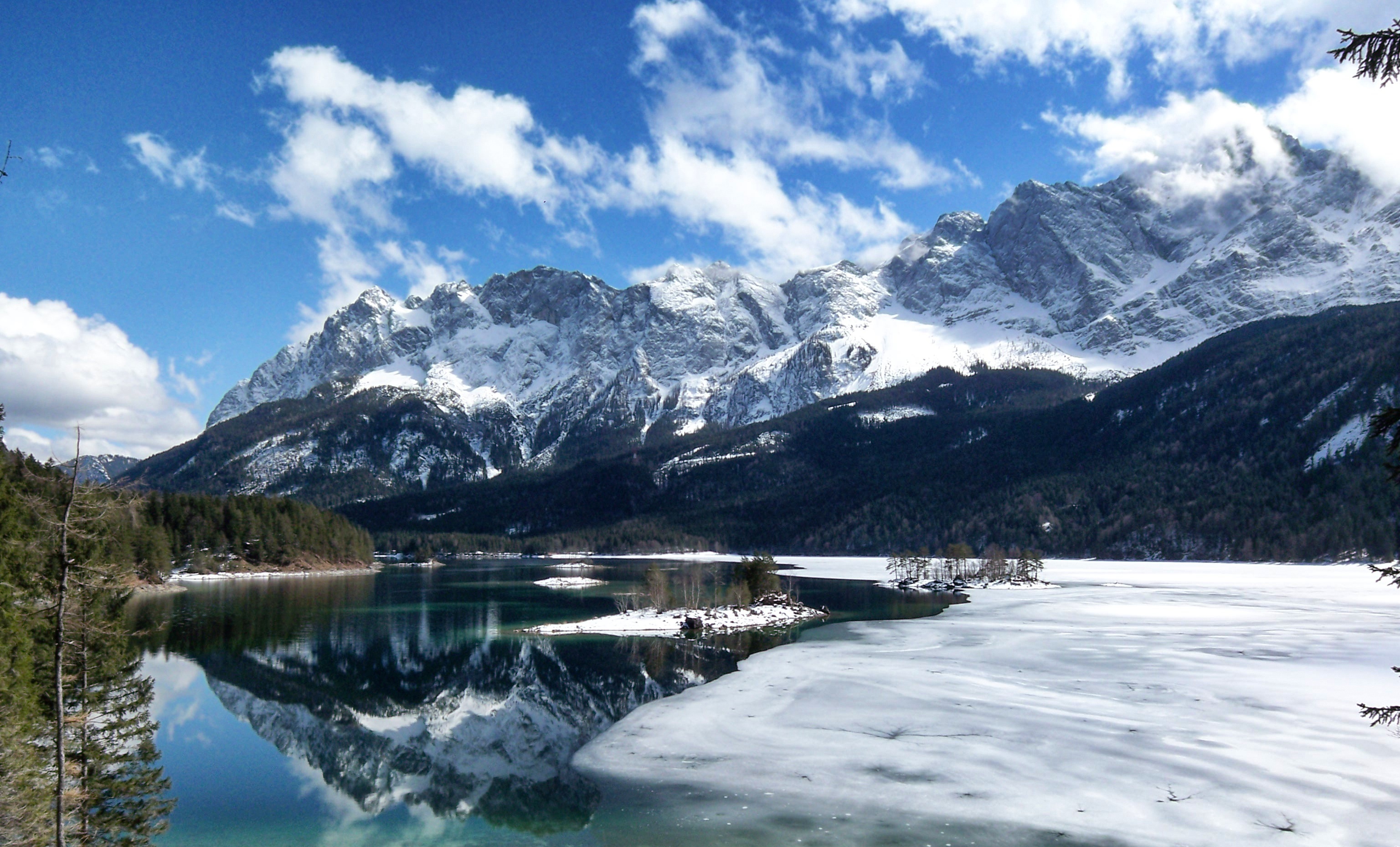 Snow Mountain lake free image download