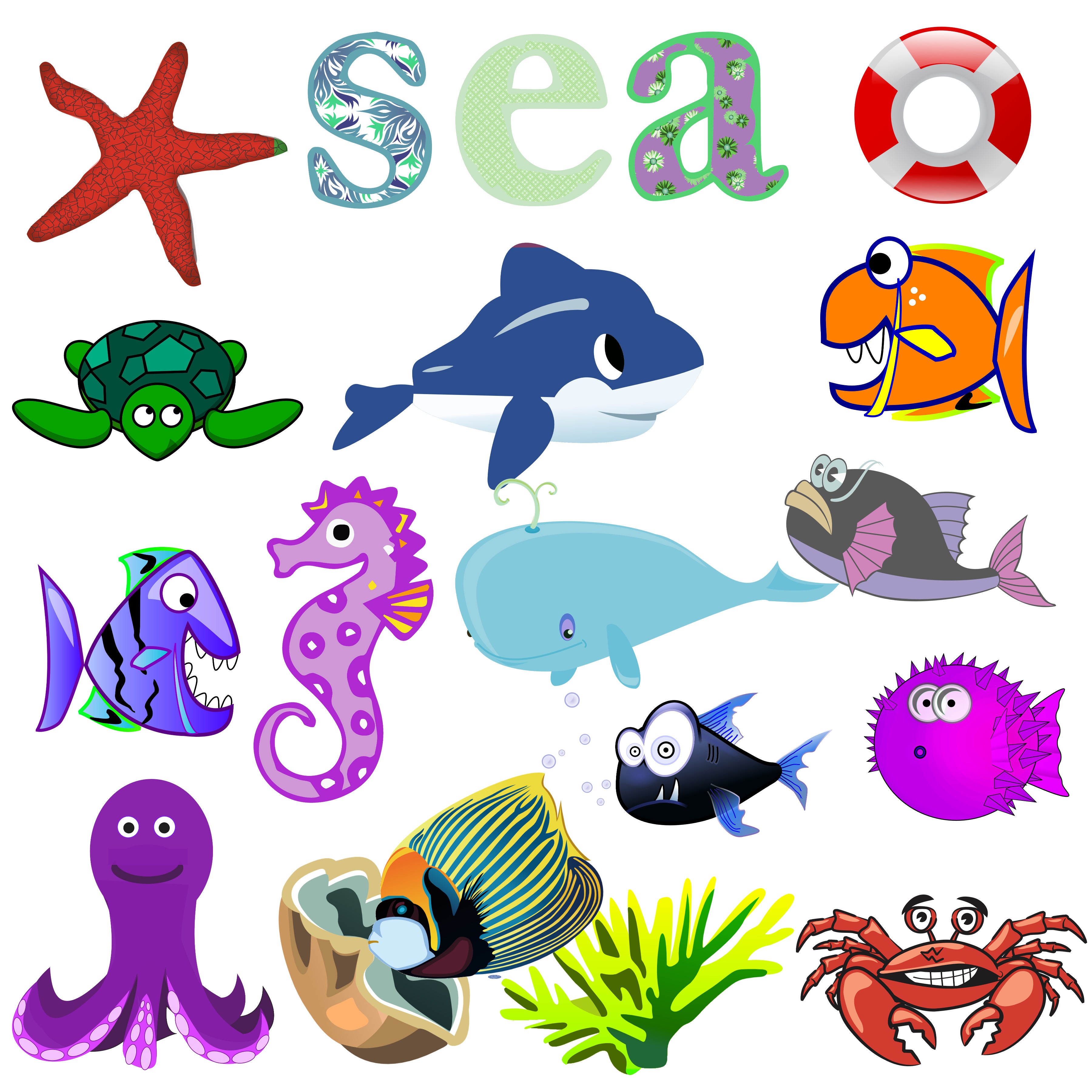 Морские животные для малышей