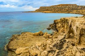 cloudy sky over the coast of cyprus