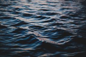 Beautiful dark ocean with waves