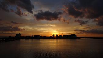 Sunset Beach night lights
