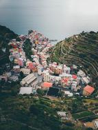 drone photo of italian coast