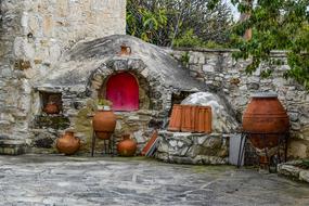 Beautiful furnace in the Pentakomo village on Cyprus, Greece