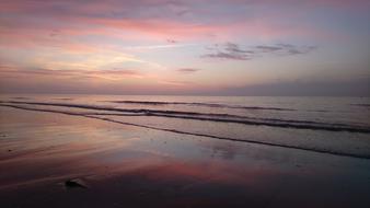 evening sunset over a quiet coast