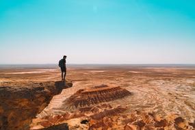 Desert Landscape Dry and person