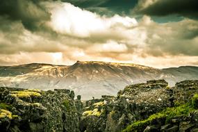 Iceland Mountains green Landscape