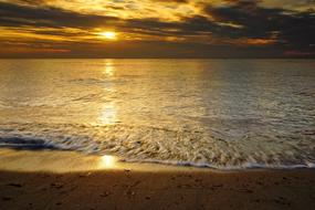 Sunset Sea gold