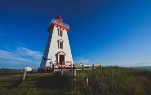 view from the coast to the lighthouse on a clear day