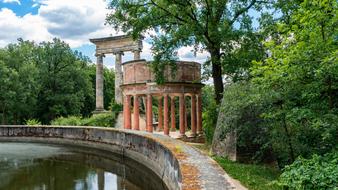 Norman Tower on the Ruinenberg ruin at summer, germany, potsdam