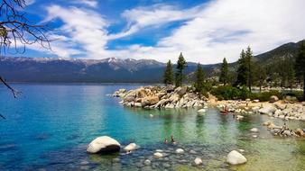 vacation on the shores of Lake Tahoe, California