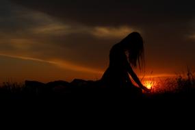 red Shadows person sunset