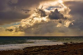 Rocky Coast Sea Sky sun