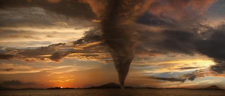 Sunset Panorama and tornado