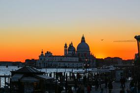 Venice Sunset city silhouettes