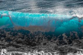 Turquoise ocean water in the waves