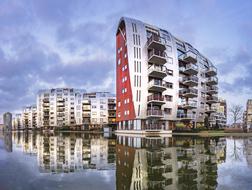 architecture modern city and water
