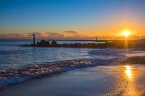 hot Sunset Beach Coast