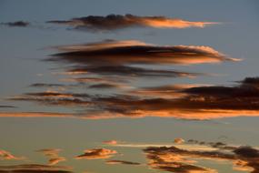 Sunset Sky Clouds orange