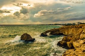 Rocky Coast Waves landscape