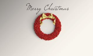 merry christmas background wreath