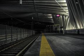 empty platform of railway station in italy