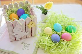 Easter Eggs Colorful and flowers