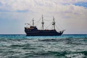 black Sea Ship Boat