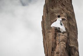 Ancient Art Climb girl white dress