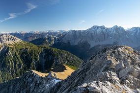panorama of tourist mountains in Austria