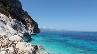 Turquoise Sea and stones