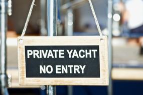 privare Yacht no entry sign