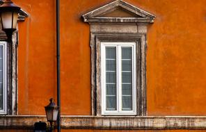 narrow window of old house, Italy, Tuscany, florence