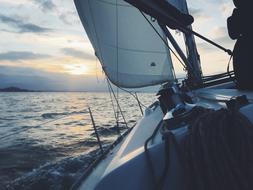 Boat Sea sunset