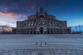 Dresden Architecture blue pink sky