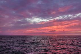 Sunset Baltic Sea pink purple