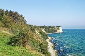 photo of white cliffs on the coast in Regen, Germany