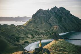 girl Alone at mountains