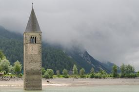 Reschensee Lago tower