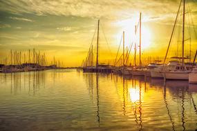 yelloe Sea Sunset