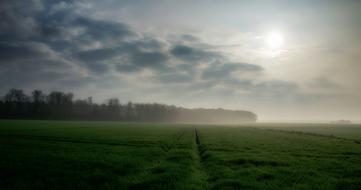 Panorama dark fog Landscape