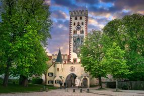 Architecture city wall in landsberg