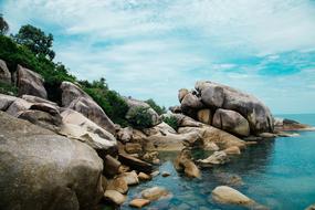 Coast Rocks bue water