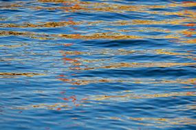 shining glare in waves close-up