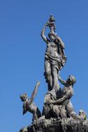 sculpture with sea gods on a sunny day