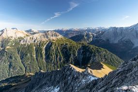 snow green Austria mountains