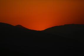 Horizon Sunset Sky red