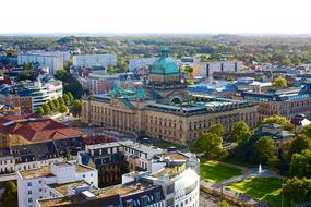 Panoramic view of Leipzig on a sunny day