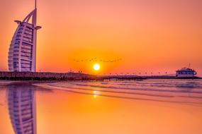 red Sunset Romantic dubai