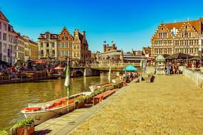 Ghent Belgium Architecture and river