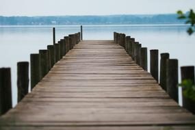 landscape of wooden pier